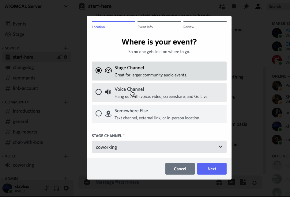 Atomcal - Events management for communities