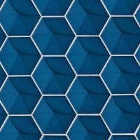 Hedron 5" x 4" Wall Tile in Electric Blue