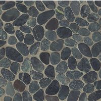 Hemisphere Floor and Wall Mosaic in Ocean Black
