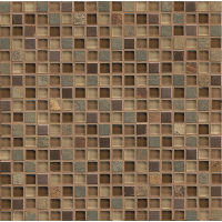 Elume 5/8" x 5/8" Wall Mosaic in Chestnut