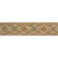 Cotto Nature 3" x 14" x 3/8" Trim in Decos- Hand Painted
