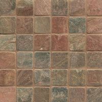 Copper 2" x 2" Floor and Wall Mosaic