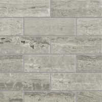 Classic 2.0 2" x 6" Floor and Wall Mosaic in Travertino Grigio