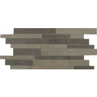 Metro Plus Floor and Wall Mosaic in Stealth Jet / Manhattan Mist
