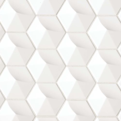 Hedron 4" x 5" Wall Tile in White