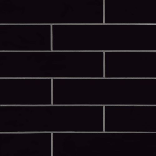 Provincetown 4" x 16" x 3/8" Floor and Wall Tile in Fleet Black
