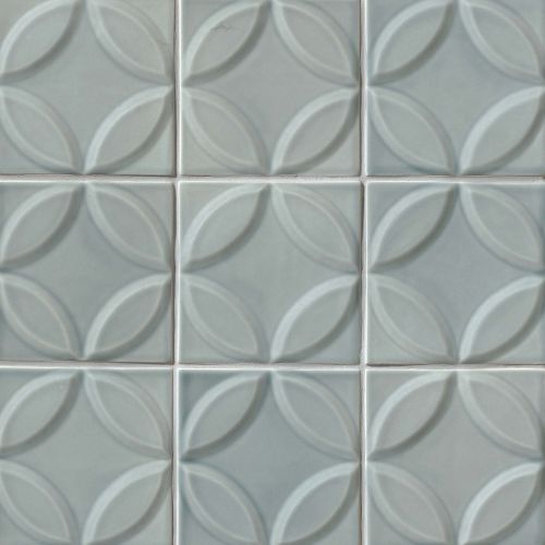 Provincetown 6" x 6" x 7/16" Decorative Tile in Surfside Blue
