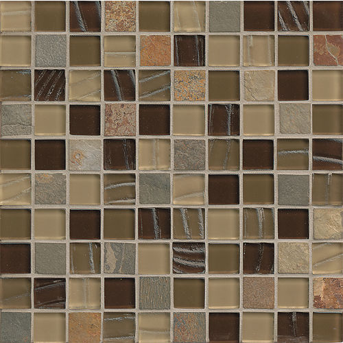 Elume 1-1/4" x 1-1/4" Wall Mosaic in Java Bean