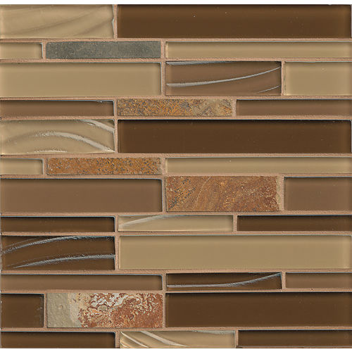 Elume Wall Mosaic in Chestnut