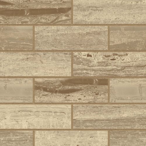 Classic 2.0 2" x 6" Floor & Wall Mosaic in Travertino Chiaro