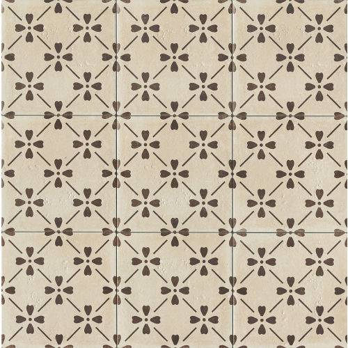 Palazzo 12" x 12" Decorative Tile in Antique Cotto Bloom