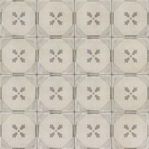 Palazzo 12" x 12" Decorative Tile in Vintage Grey Dynasty