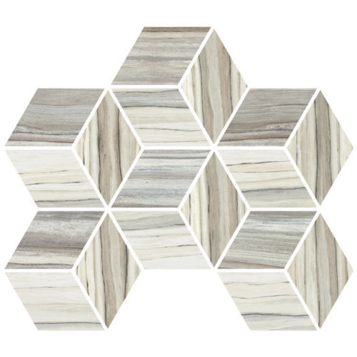 Zebrino Floor & Wall Mosaic in Calacatta, Classico, Bluette