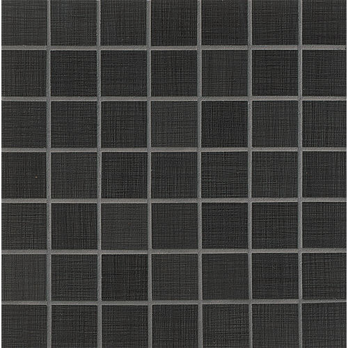 Linen 1-1/2" x 1-1/2" Floor and Wall Mosaic in Ebony
