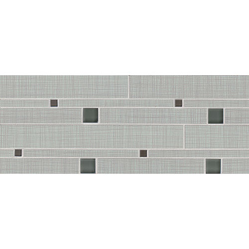 Linen Floor & Wall Mosaic in Zinc