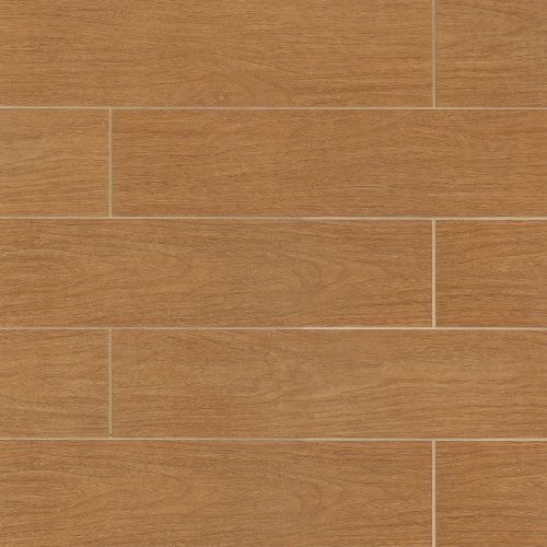 Heathland Collection 6" x 24" x 3/8" Floor and Wall Tile in Pecan