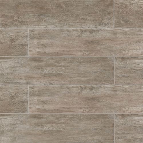 River Wood 8" x 48" Floor & Wall Tile in Taupe