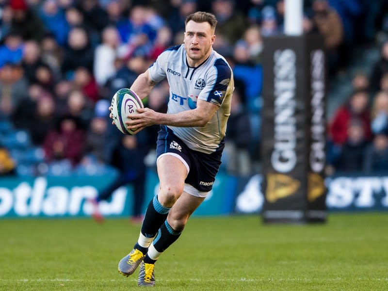 Stuart Hogg playing rugby