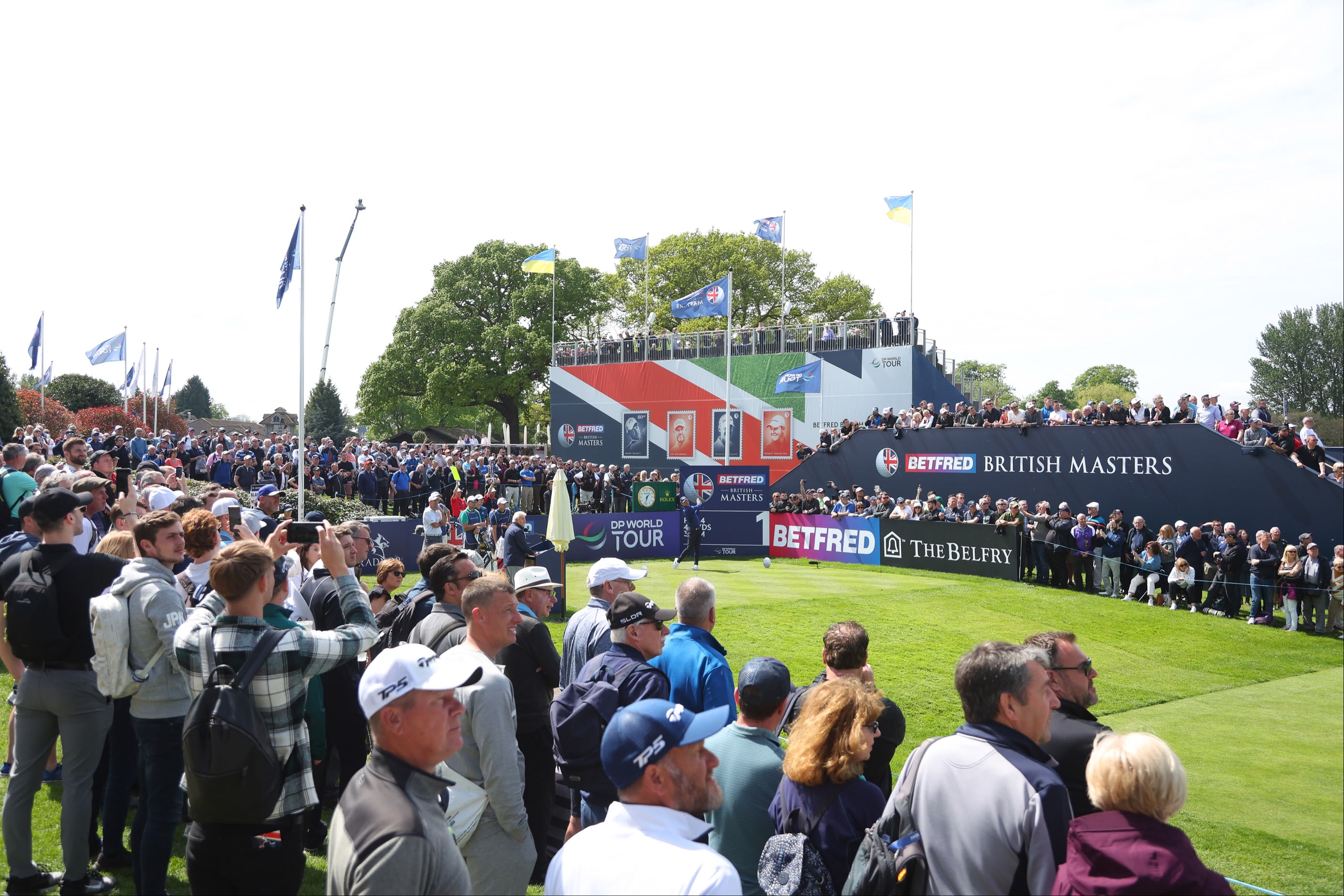 The first hole at the 2022 Betfred British Masters, The Belfry