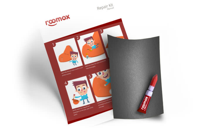 Roomox Beanbag Repairkit-NYL36 -Light grey