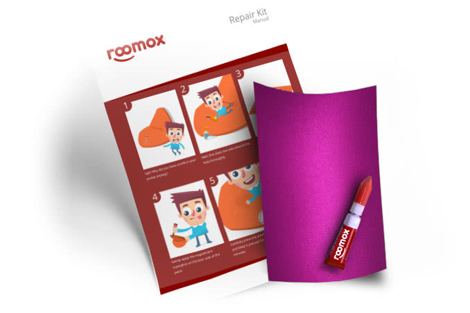 Roomox Beanbag Repairkit-NYL08 - Pink