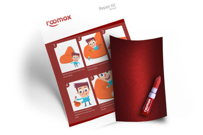 Roomox Beanbag Repairkit-NYL03 - Red