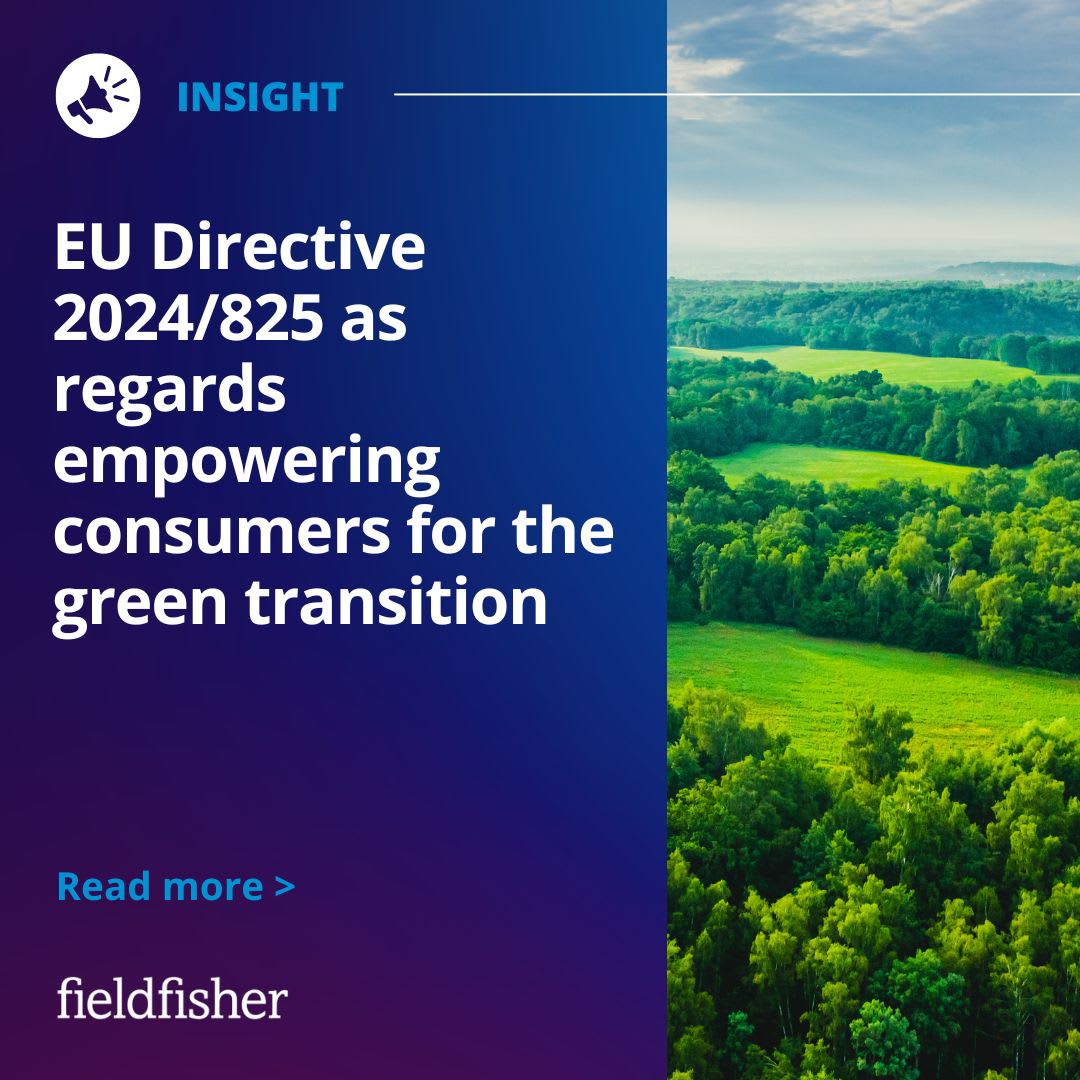 EU Directive 2024/825 as regards empowering consumers for the green