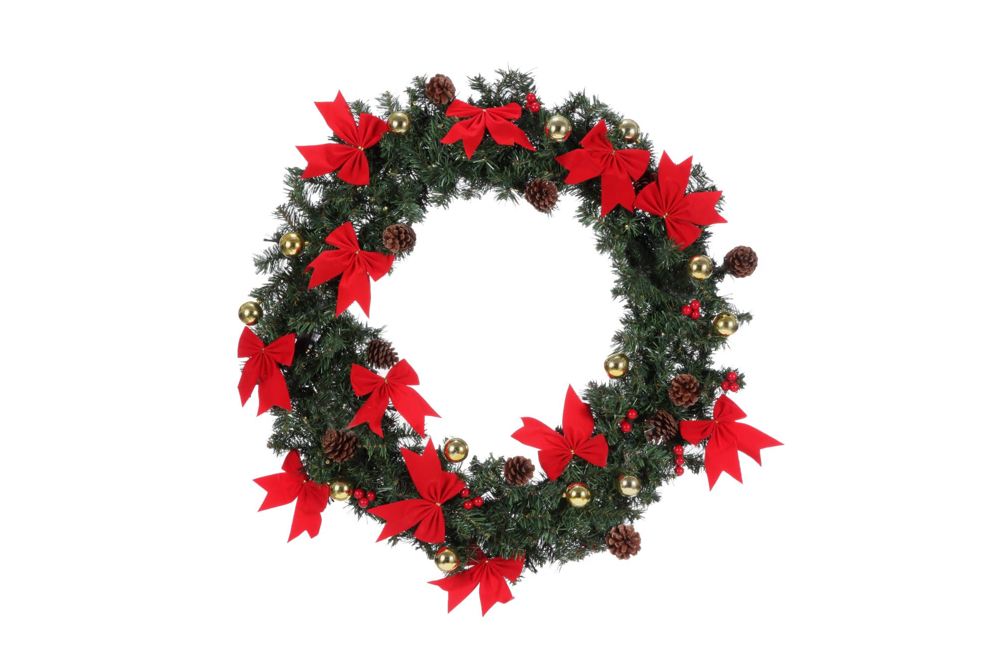 Homegear 30 Decorated Christmas Wreath W/ Lights
