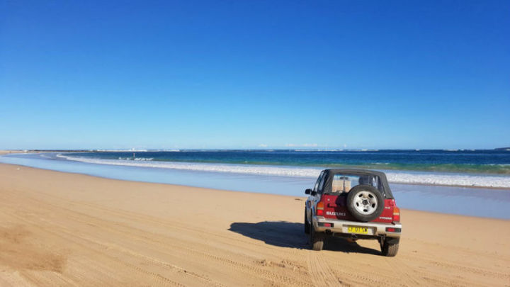 A practice run on the beach.
