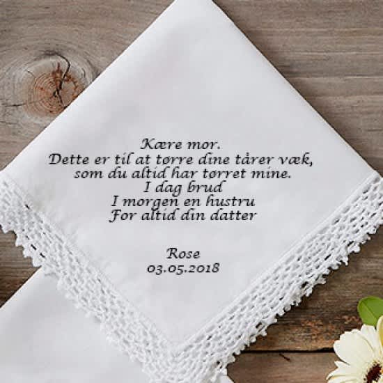 Tekst til lommetørklæder Tekst til lommetørklæder