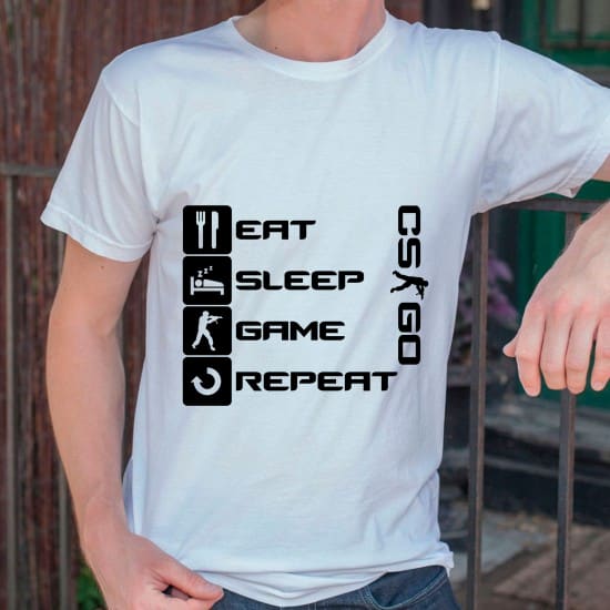 strygestof af høj kvalitet, Eat, sleep, game, repeat CS:GO Eat, sleep, game, repeat CS:GO