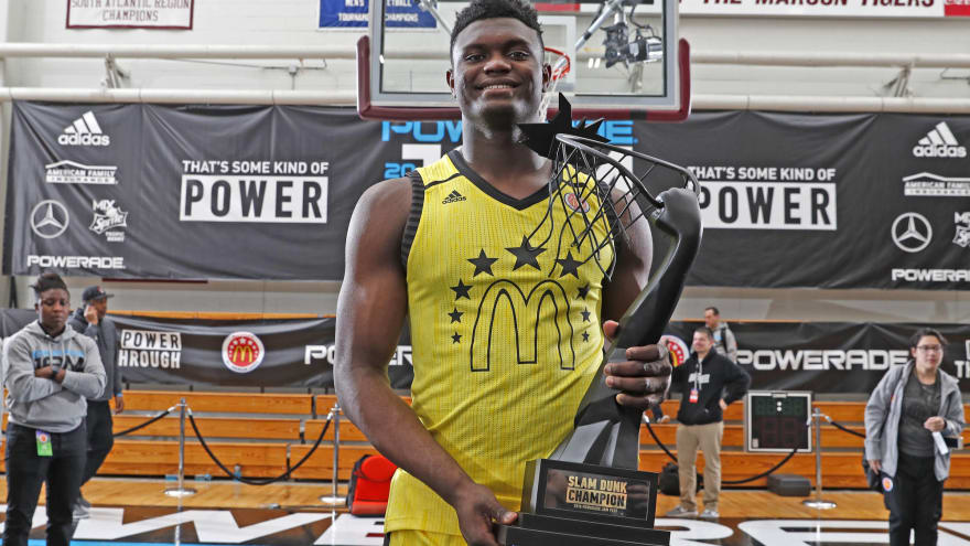 zion williamson dunk free throw line
