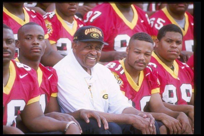 Eddie Robinson becomes college football's winningest coach