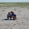 A student studying abroad with Round River Conservation Studies - Botswana Program