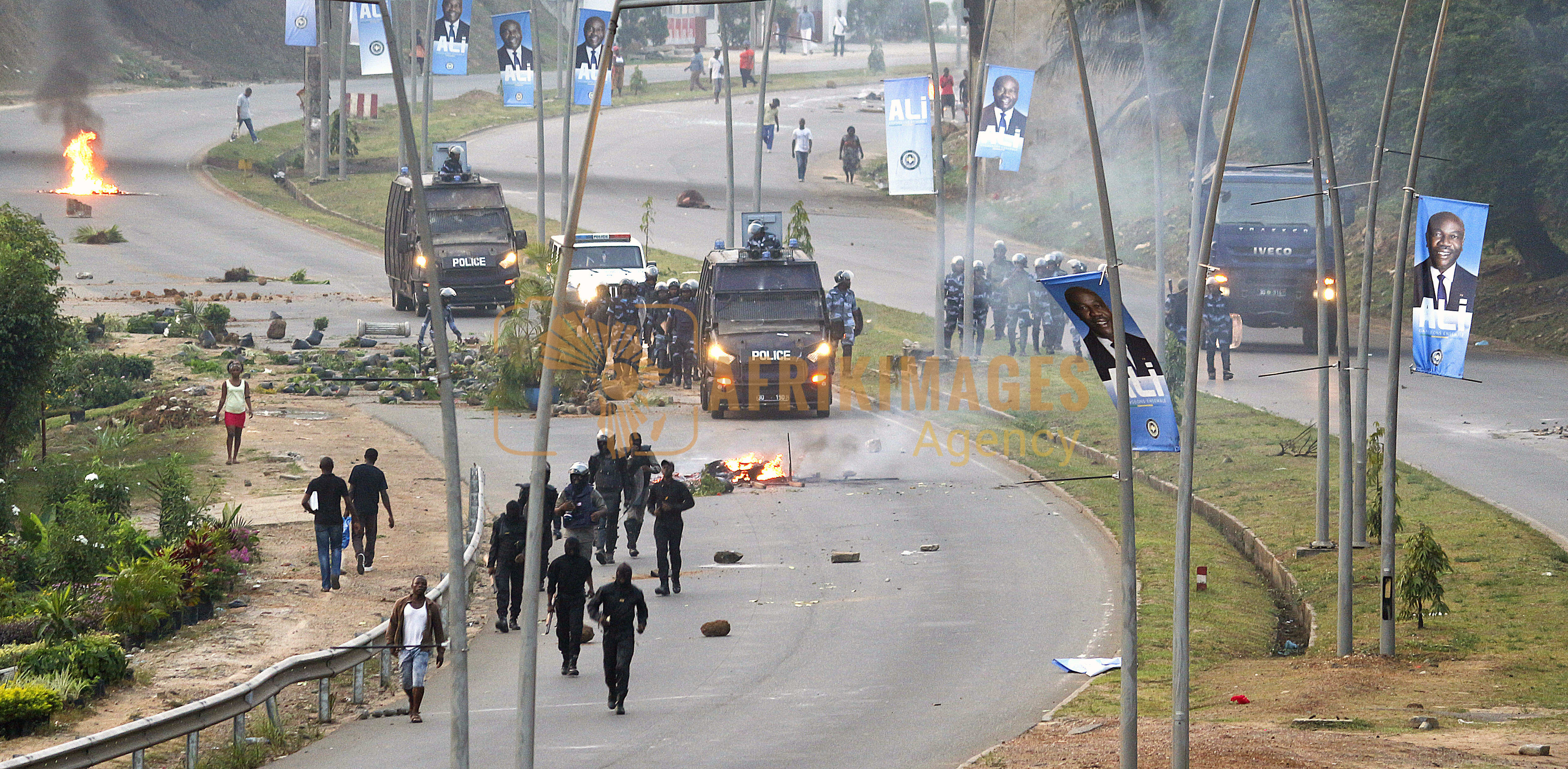 gabon / manifestations violentes