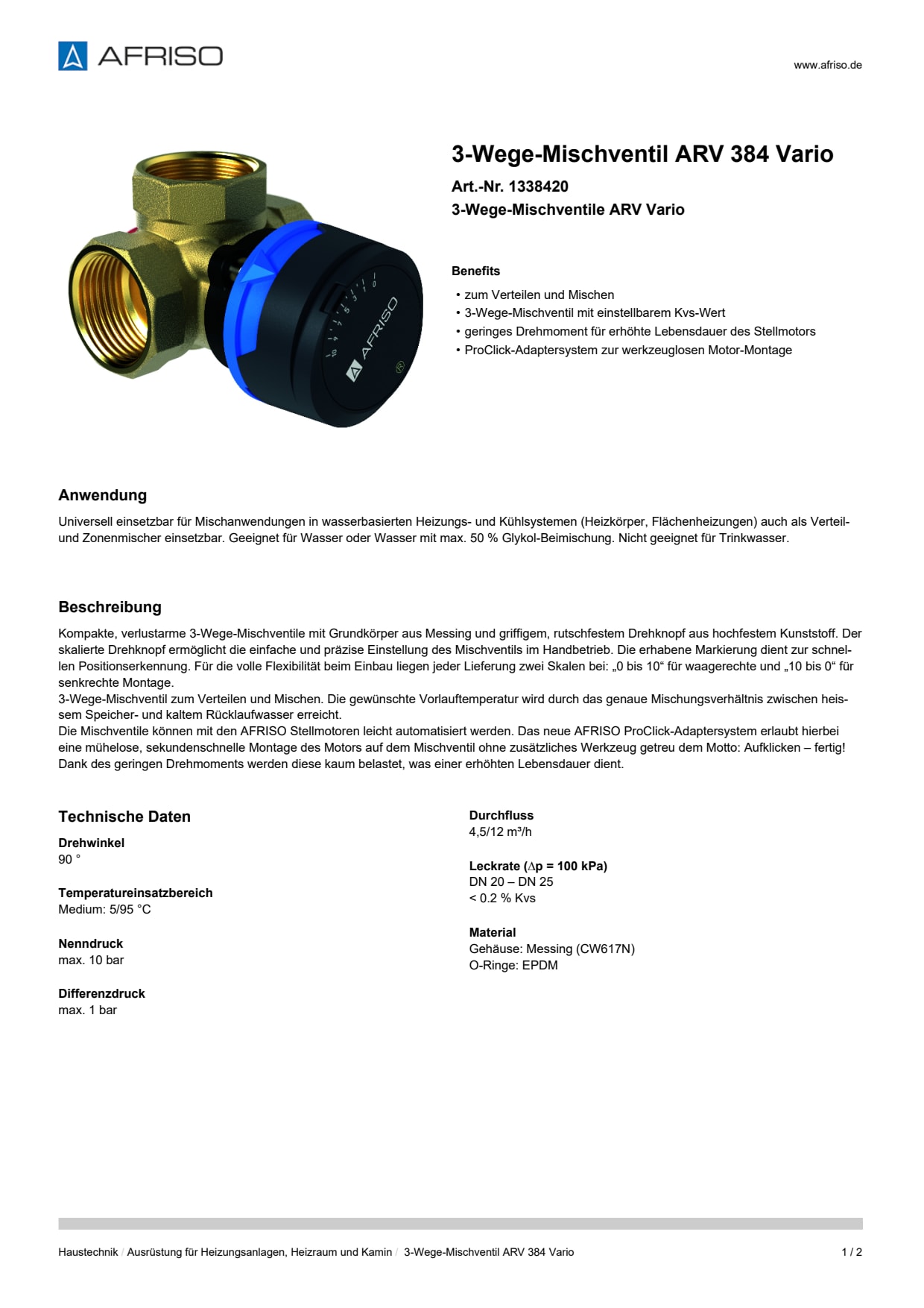 AFRISO_3-WEGE-MISCHVENTIL-ARV-384-VARIO-3-WEGE-MISCHVENTILE-ARV-VARIO_1338420_DEU_CHE.PDF