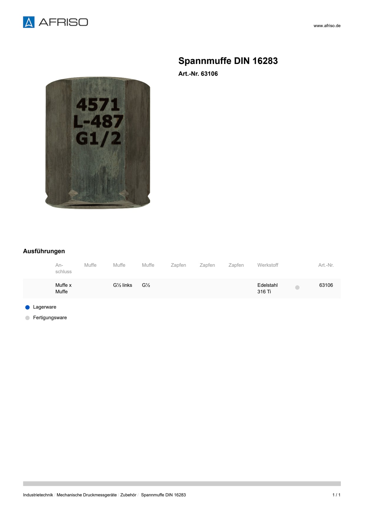 AFRISO_SPANNMUFFE-DIN-16283_63106_DEU_CHE.PDF