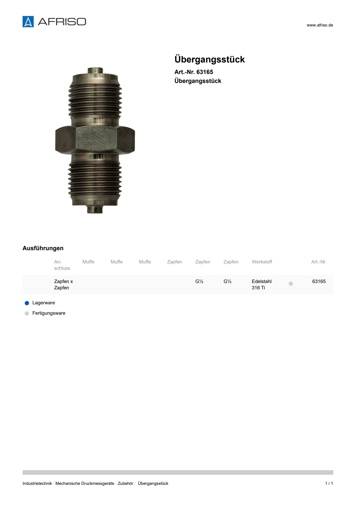 AFRISO_UEBERGANGSSTUECK-UEBERGANGSSTUECK_63165_DEU_CHE.PDF