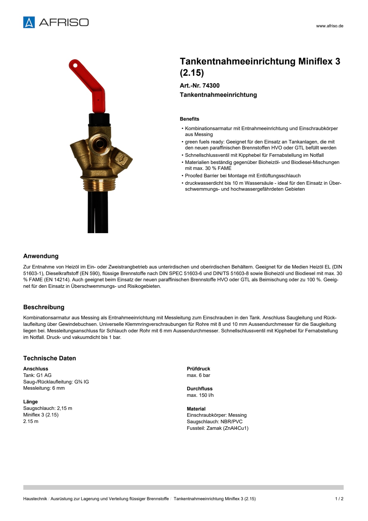 AFRISO_TANKENTNAHMEEINRICHTUNG-MINIFLEX-3--2-15--TANKENTNAHMEEINRICHTUNG_74300_DEU_CHE.PDF