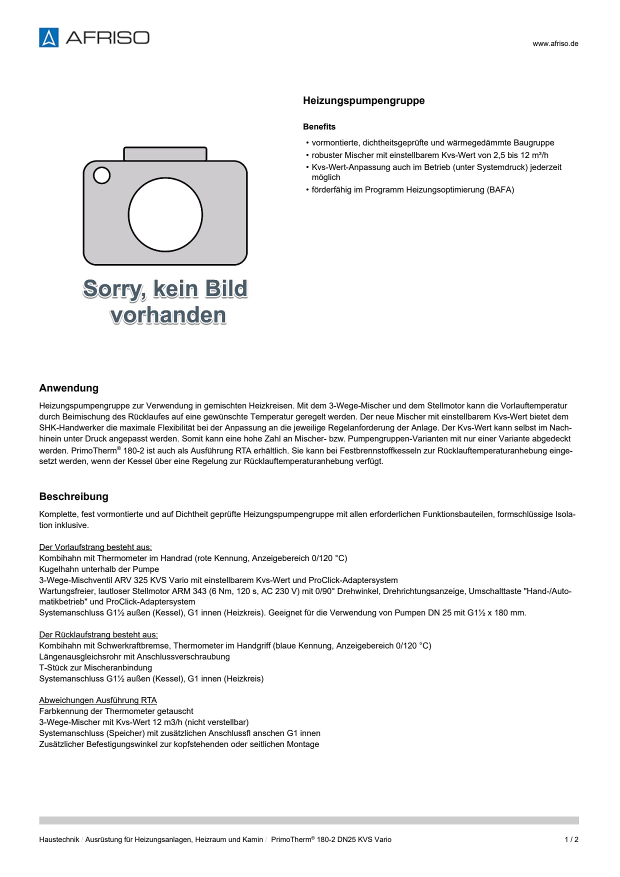 AFRISO_DATENBLATT_HEIZUNGSPUMPENGRUPPE_PRIMOTHERM-180-2-DN25-KVS-VARIO_P56119_DEU_DEU.PDF