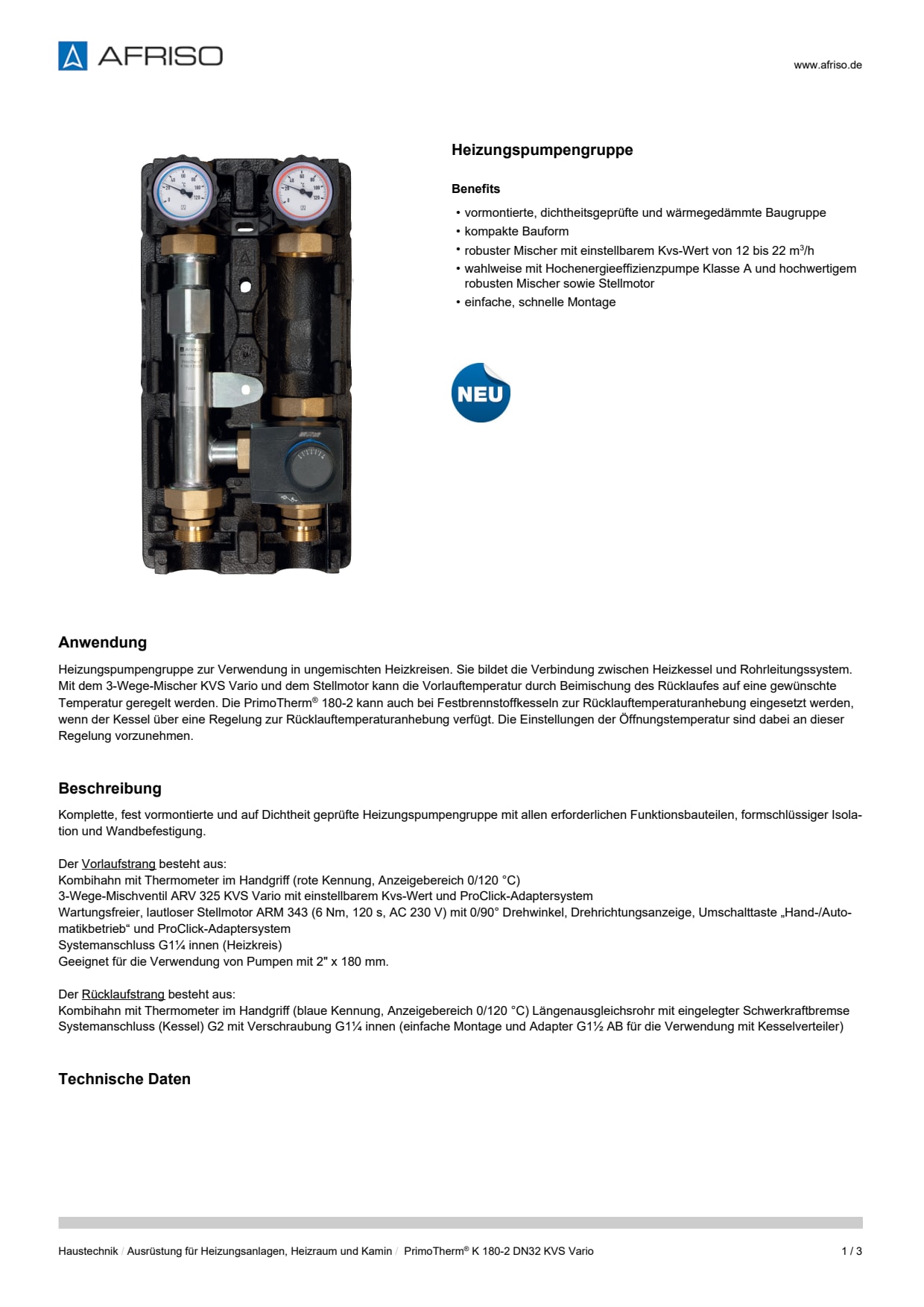 AFRISO_DATENBLATT_HEIZUNGSPUMPENGRUPPE_PRIMOTHERM-K-180-2-DN32-KVS-VARIO_P60165_DEU_DEU.PDF