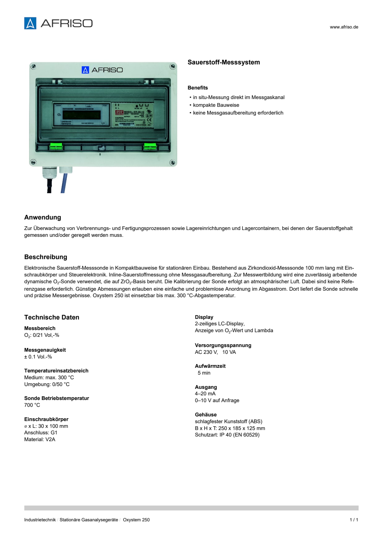 AFRISO_DATENBLATT_SAUERSTOFF-MESSSYSTEM_OXYSTEM-250_P7063_DEU_CHE.PDF