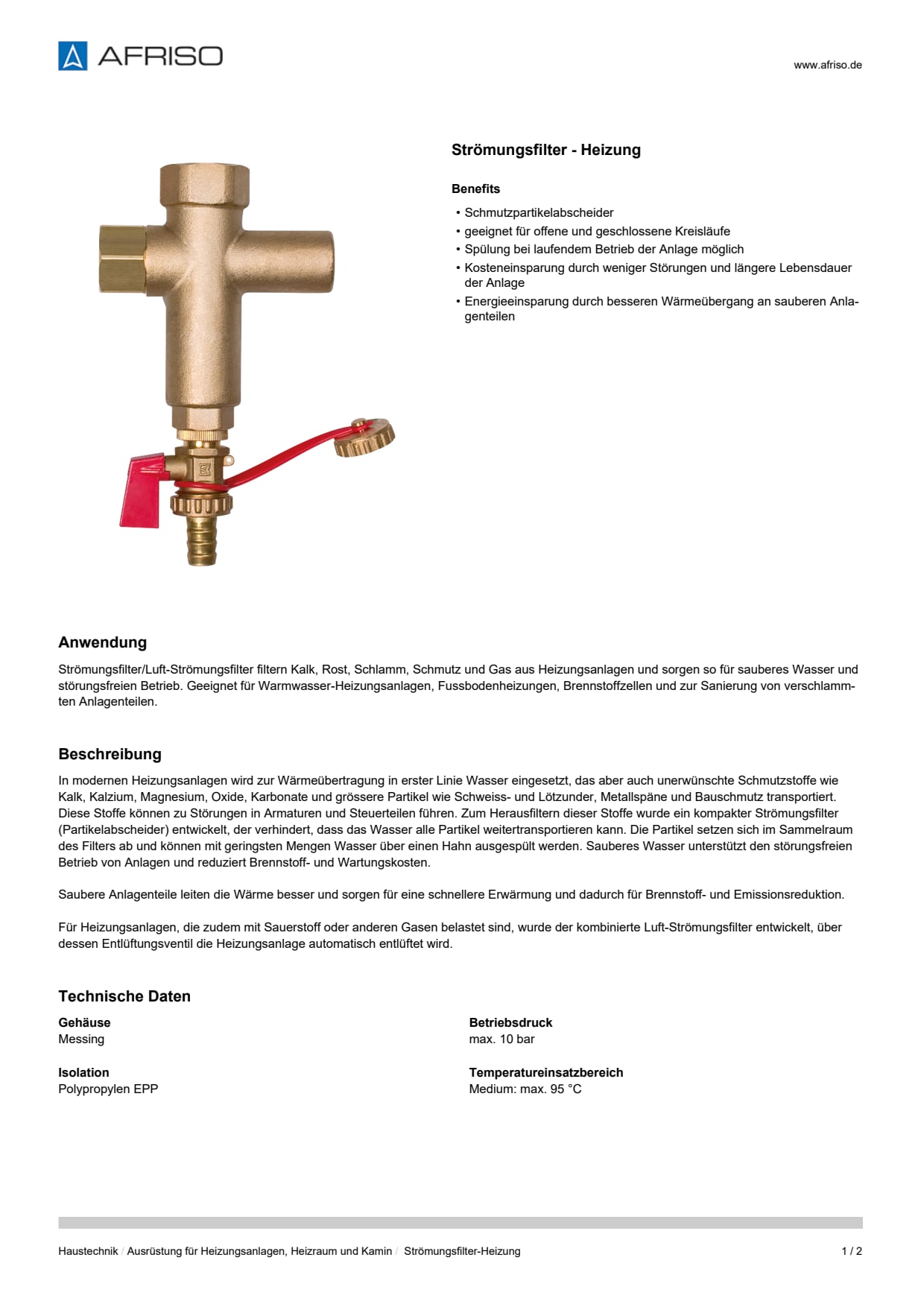 AFRISO_DATENBLATT_STROEMUNGSFILTER-HEIZUNG_P6915_DEU_CHE.PDF