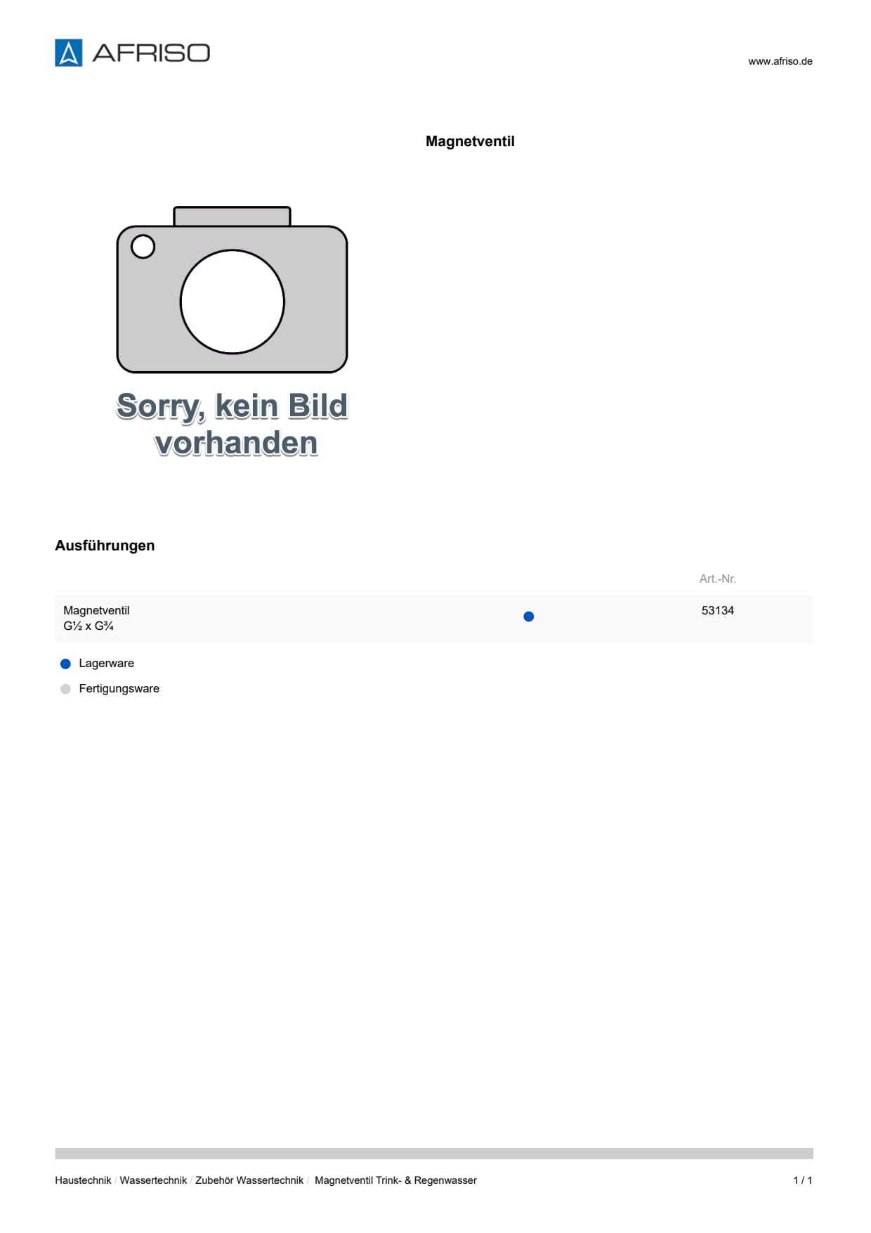 AFRISO_DATENBLATT_MAGNETVENTIL-TRINK--UND-REGENWASSER_P6873_DEU_CHE.PDF