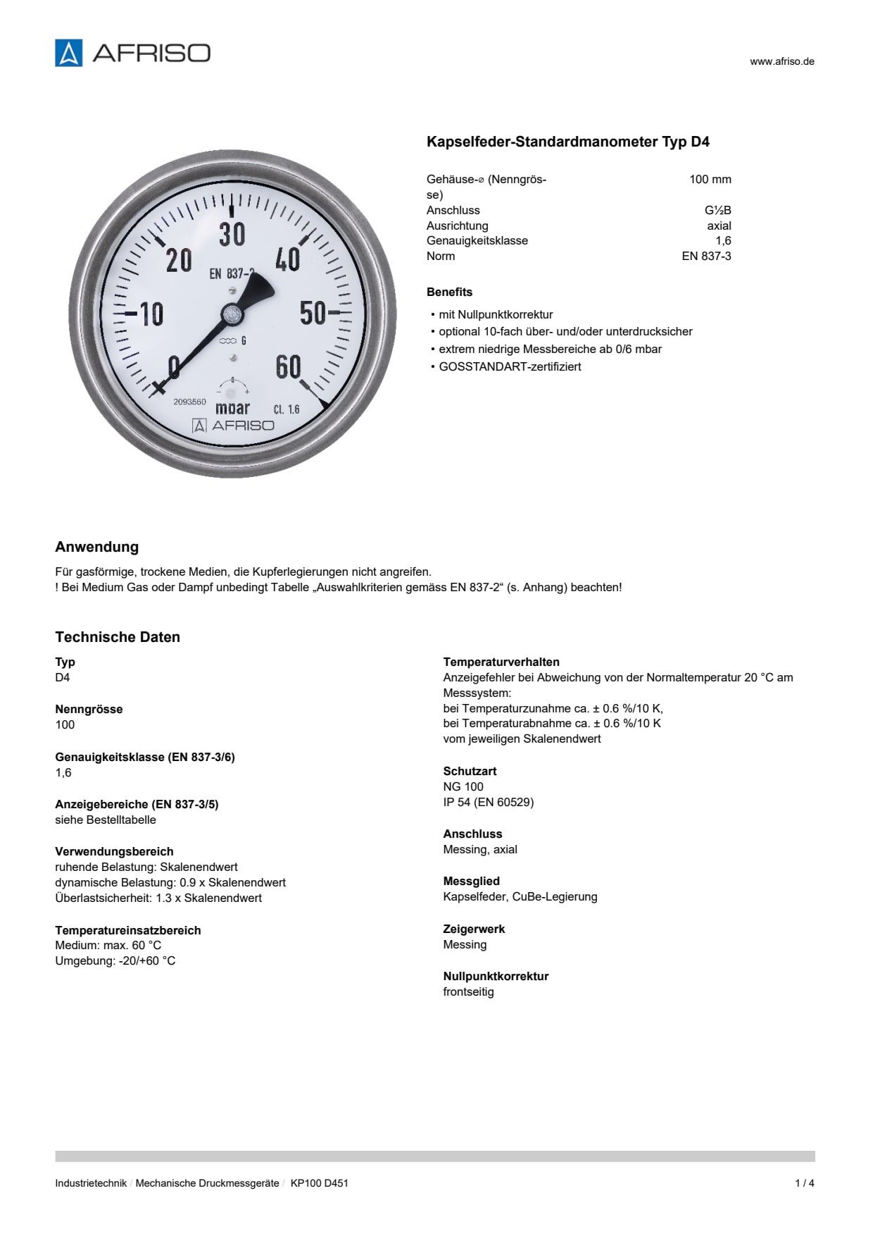 AFRISO_DATENBLATT_KAPSELFEDER-STANDARDMANOMETER-TYP-D4_KP100-D451_P15548_DEU_CHE.PDF