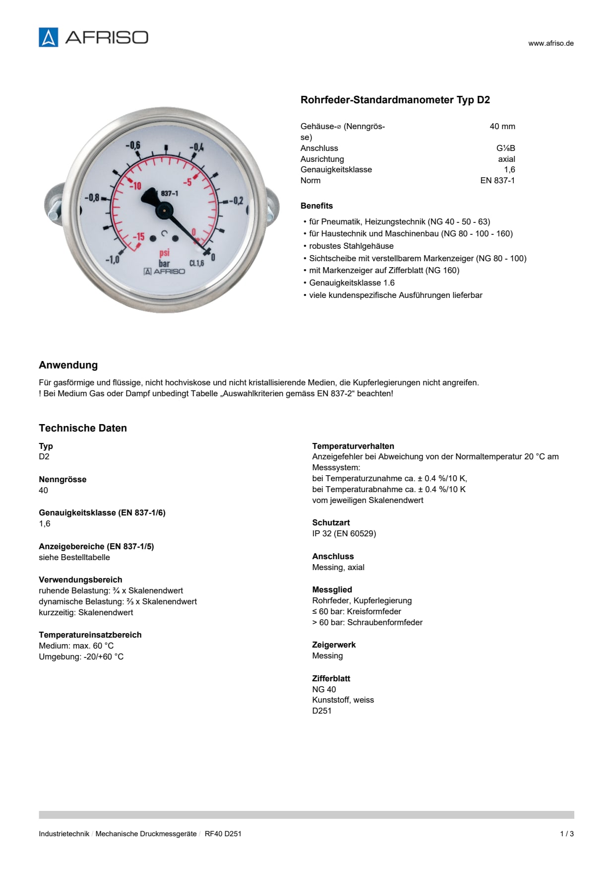 AFRISO_DATENBLATT_ROHRFEDER-STANDARDMANOMETER-TYP-D2_RF40-D251_P21216_DEU_CHE.PDF