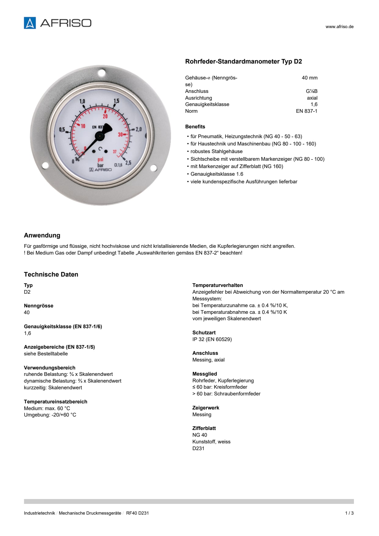 AFRISO_DATENBLATT_ROHRFEDER-STANDARDMANOMETER-TYP-D2_RF40-D231_P21162_DEU_CHE.PDF
