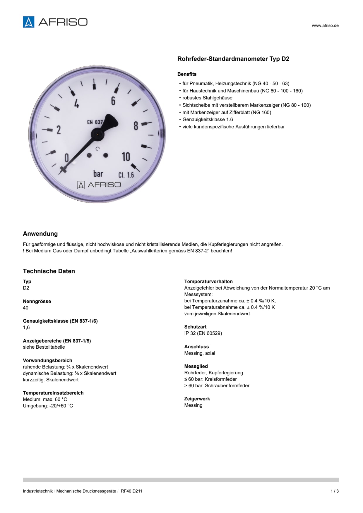 AFRISO_DATENBLATT_ROHRFEDER-STANDARDMANOMETER-TYP-D2_RF40-D211_P21085_DEU_CHE.PDF