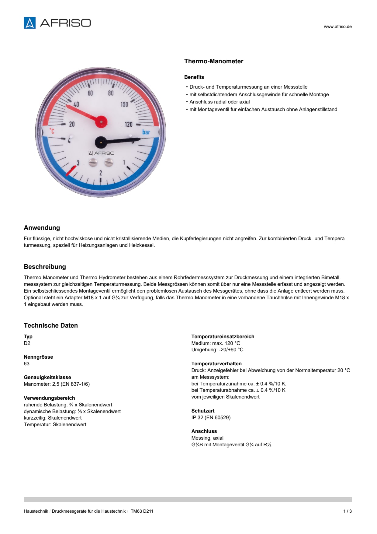 AFRISO_DATENBLATT_THERMO-MANOMETER_TM63-D211_P20770_DEU_CHE.PDF