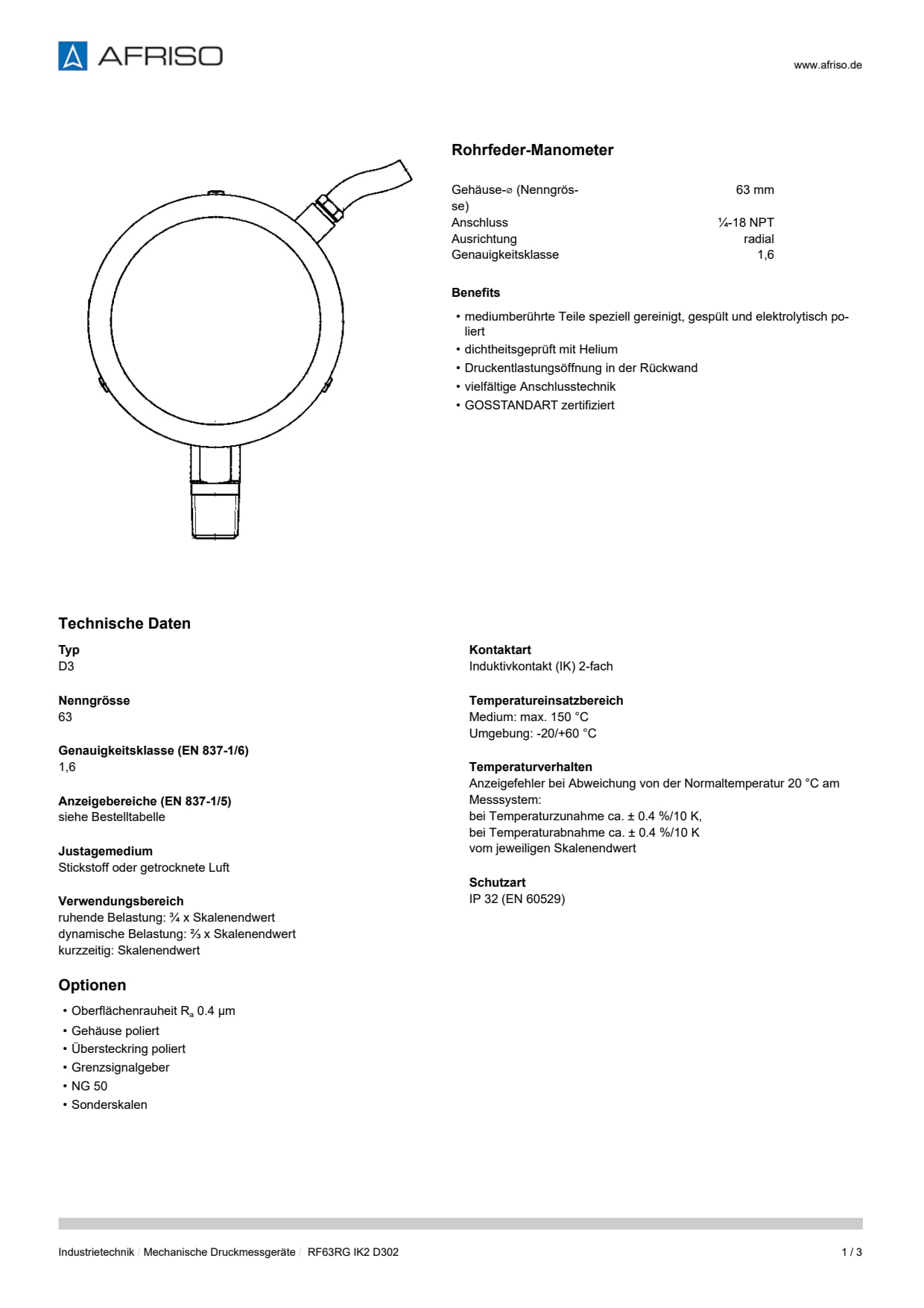 AFRISO_DATENBLATT_ROHRFEDER-MANOMETER_RF63RG-IK2-D302_P24528_DEU_CHE.PDF